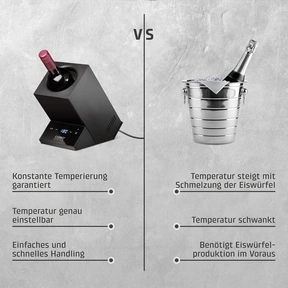 CASO WineCase One Black Rafraîchisseur à vin design pour une bouteille