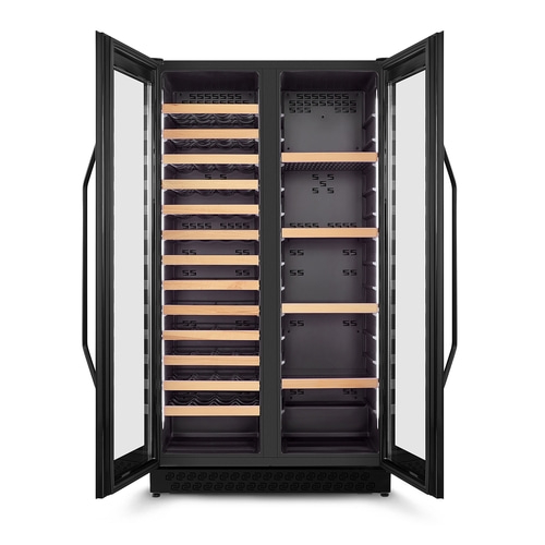 WineChef Duo 122 Black Design Weinkühlschrank mit Kompressortechnik