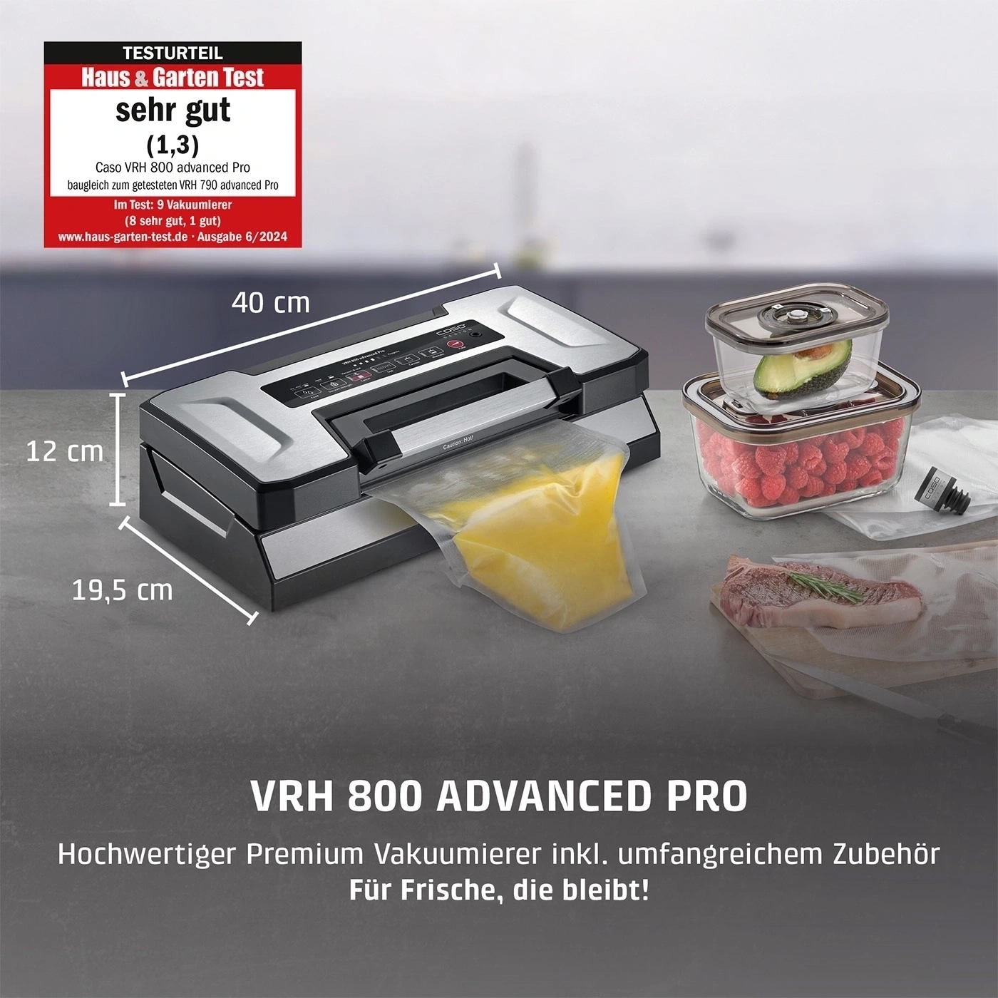VRH 800 advanced Pro Vakuumiergerät mit extra Zubehör