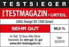 Verdict du magazine de test pour Caso Design SV 1200 Smart : Très bon, 95,0 %, numéro 05/2019.