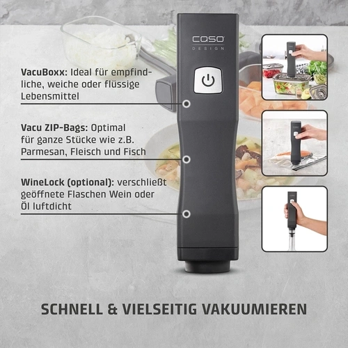CASO Vacu OneTouch Handheld vacuum sealer incl. accessories