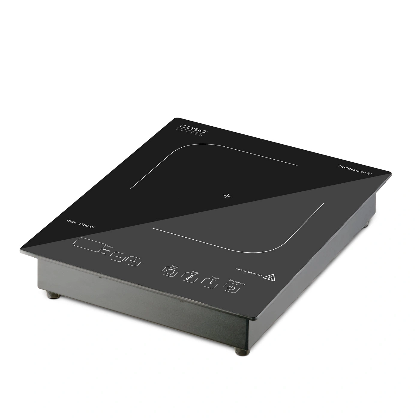 Table de cuisson à induction noire, Caso Design, ProAdvanced E1, max. 2100 W, panneau de commande