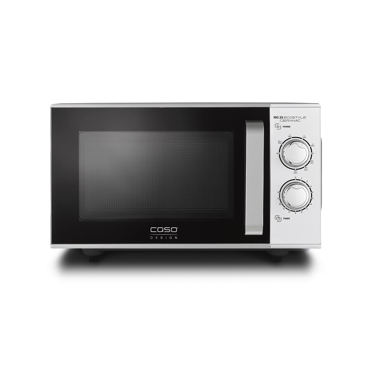 Micro-ondes Caso Design MG 25 Ecostyle Ceramic, noir, blanc, cuisine moderne