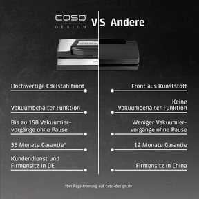 CASO VRH 700 advanced pro Machine à vide à barres