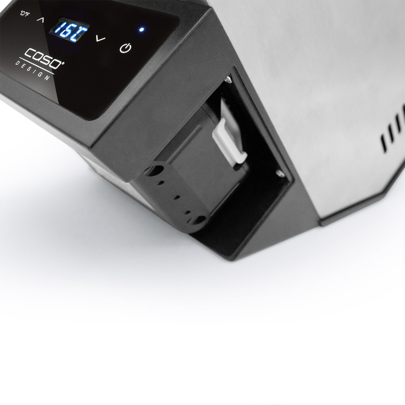 Gerät mit digitaler Anzeige, Temperaturanzeige, schwarzes Design, Caso Design