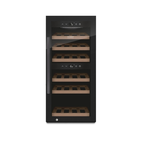 CASO WineExclusive 24 Smart Weinkühlschrank mit Kompressortechnik | Für bis zu 24 Flaschen | 2 Temperaturzonen