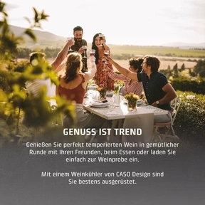 CASO WineCase One Black Rafraîchisseur à vin design pour une bouteille