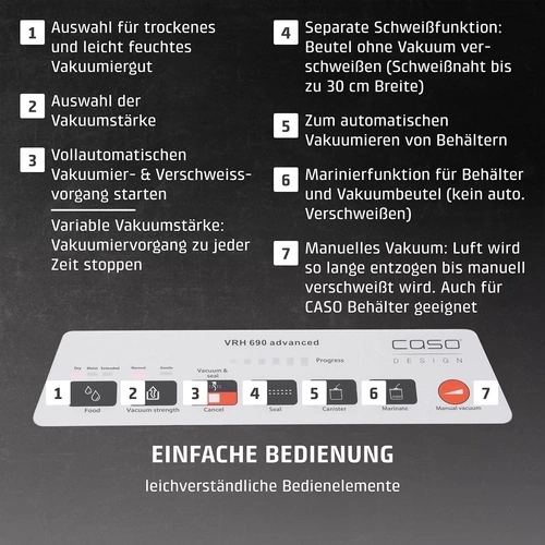 CASO VRH 690 advanced Balkenvakuumierer