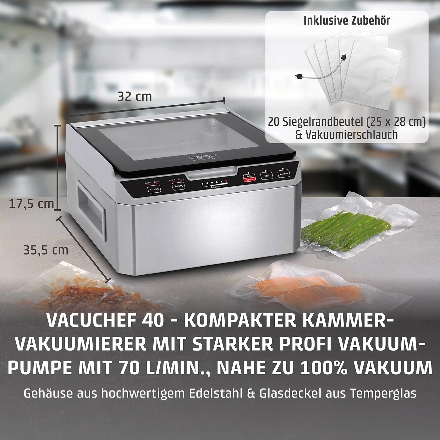 CASO VacuChef 40 Chamber vacuum sealer