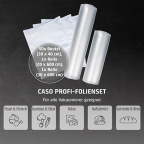 Foil set 2 for vacuuming + Sous Vide Cooking 30x40 cm, 20x600 cm, 28x600 cm, 30x600 cm