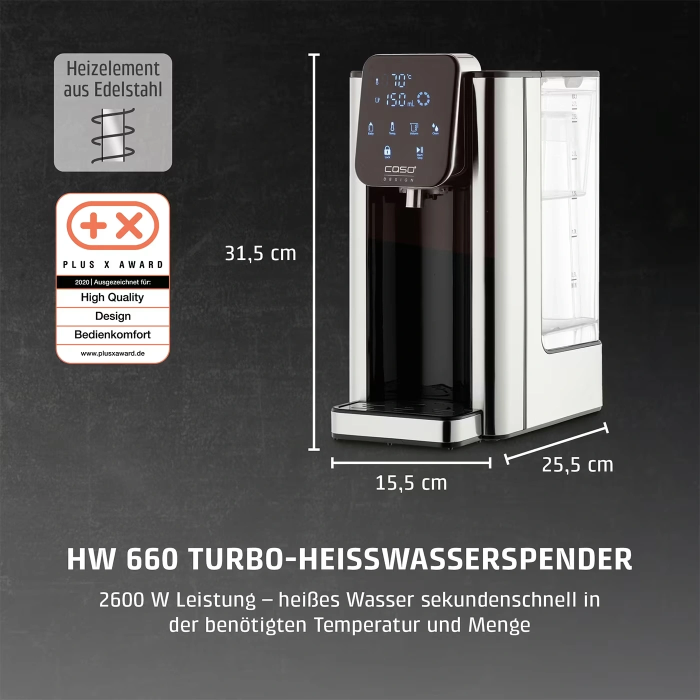 CASO HW 660 Turbo hot water dispenser