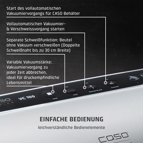 Scelleuse sous vide avec commandes et fonctions simples