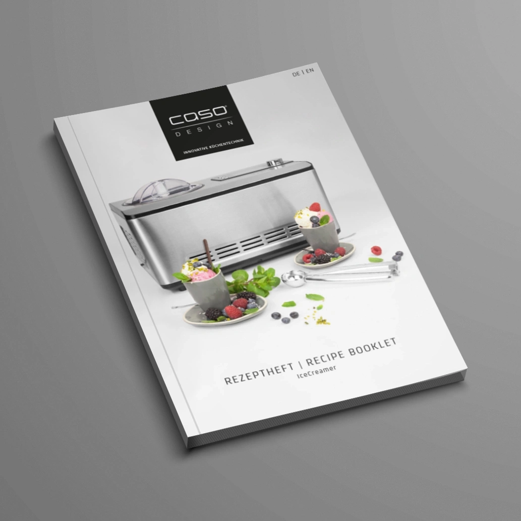 Eiscreme-Maschine, Rezeptheft, Beeren, Eiscreme, Caso Design, Produkt, Food