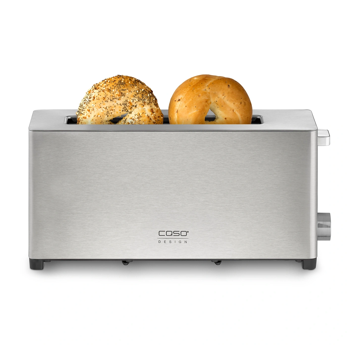 Toaster with bagels, stainless steel, Caso Design, breakfast, kitchen, bread