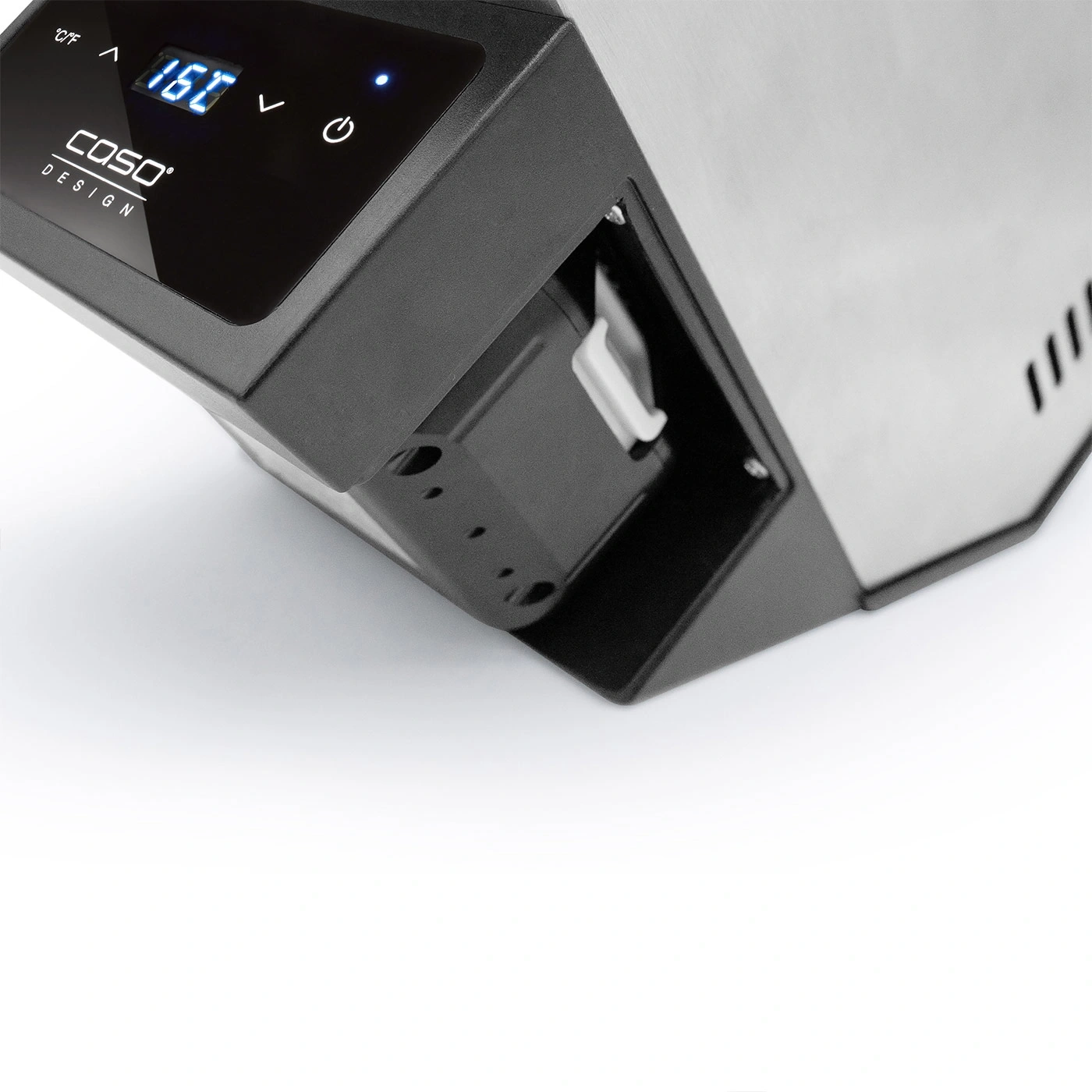 Gerät mit digitaler Anzeige, Temperaturanzeige, schwarzes Design, Caso Design