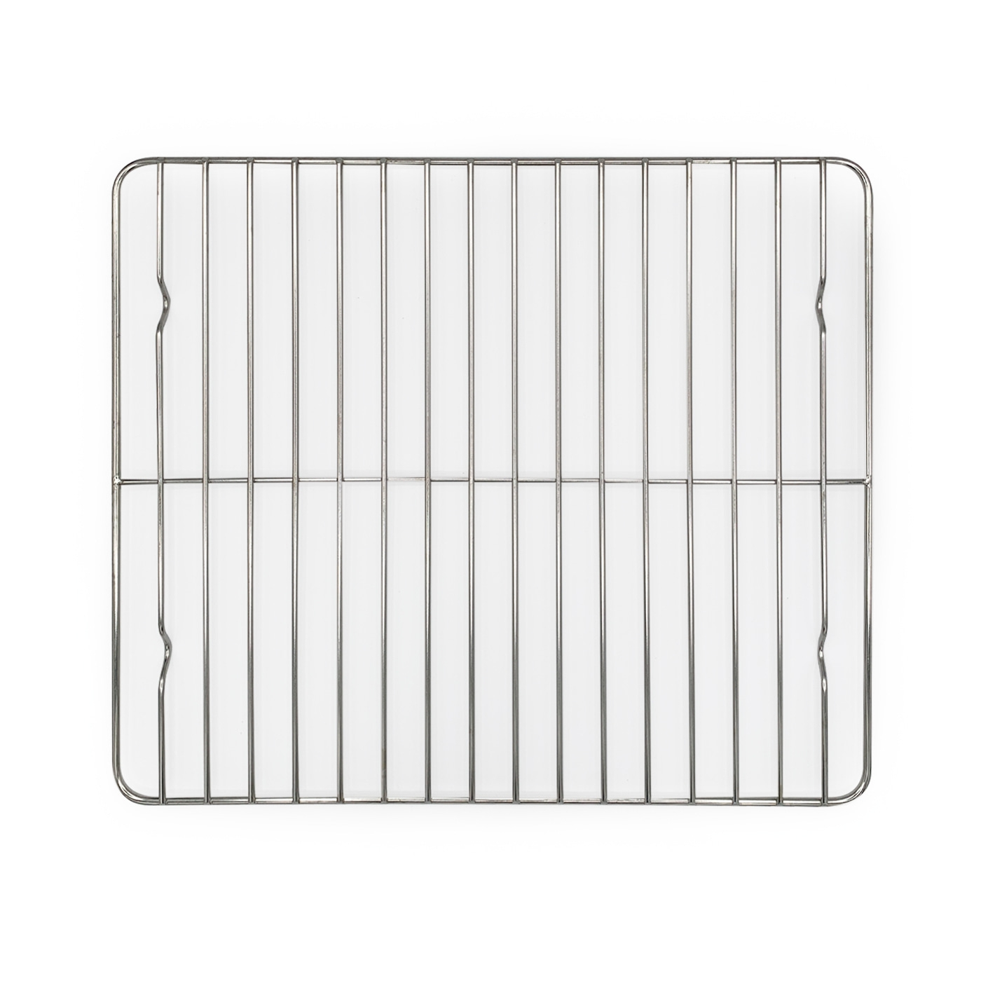 Metallgitter auf weißem Hintergrund, für Backofen oder Küche.