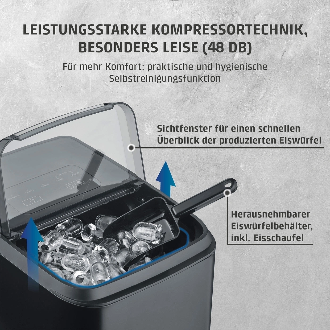 CASO clear ice advaced Ice cube maker