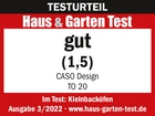 Test result Haus & Garten Test good (1.5) CASO Design TO 20 Issue 3/2022