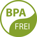 BPA FREI Logo, grüner Kreis mit weißer Schrift, BPA und FREI