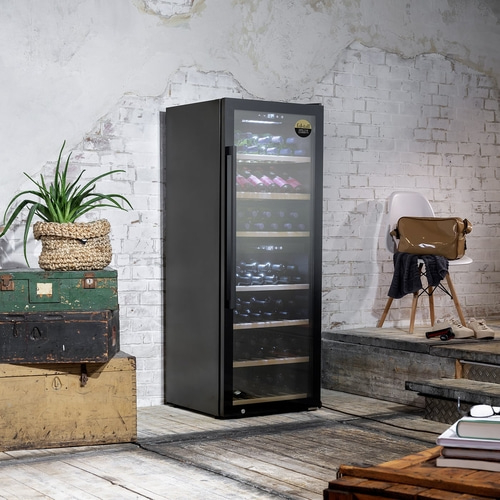 CASO WineExclusive 126 Smart Cave à vin avec technique à compresseur | Pour jusqu'à 126 bouteilles | 2 zones de température