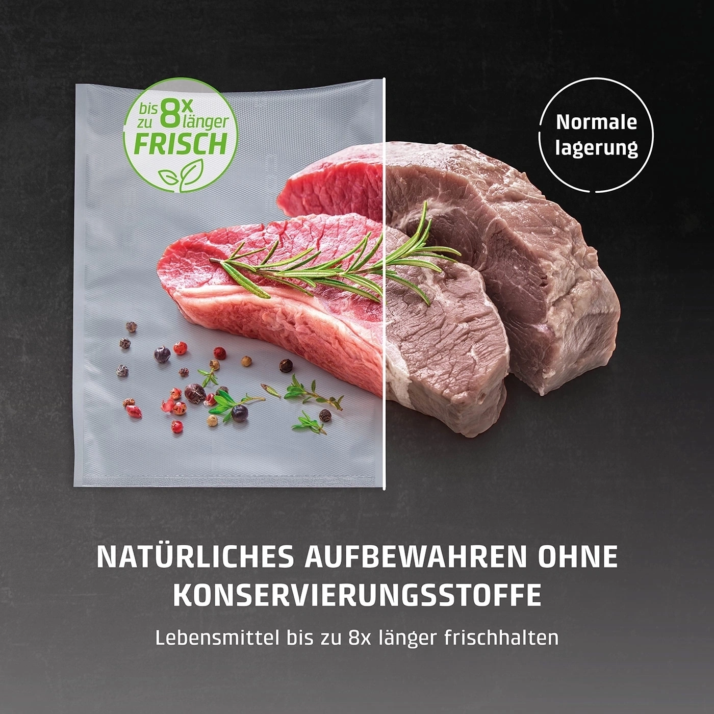 Viande sous vide et conservation normale, plus fraîche plus longtemps
