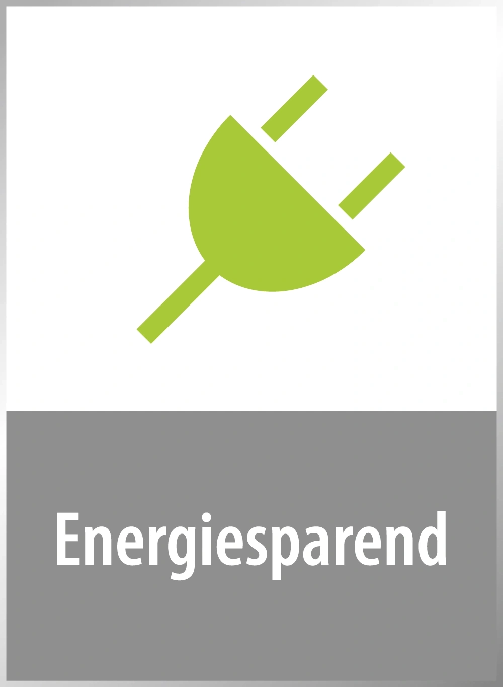 Green plug, energy saving, gray background, white background, power