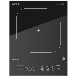 Induktionskochfeld Caso Pro Menu 2100, Bedienfeld, Kochfeld, Temperaturregelung, Timer, Leistung