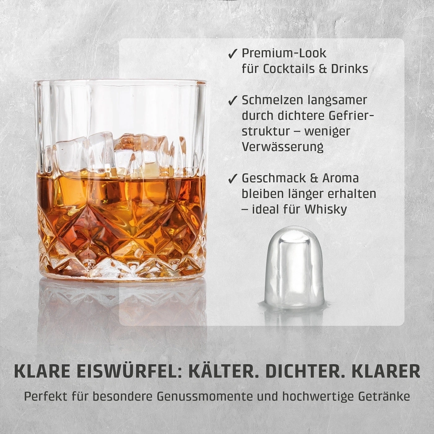 CASO clear ice advaced Ice cube maker