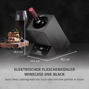 CASO WineCase One Black Rafraîchisseur à vin design pour une bouteille