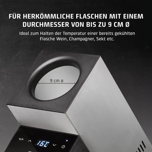 WineCase Deluxe Inox Refroidisseur à vin design pour une bouteille