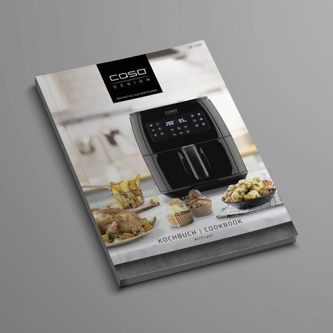 Kochbuch mit Airfryer, Essen, Küche, Design, Caso, Schwarz, Rezept, Kochen, Ofen, Lebensmittel