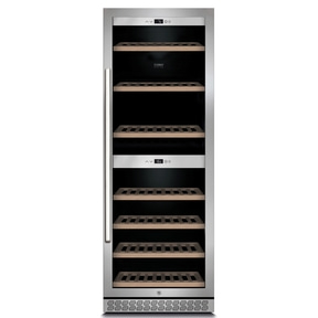 CASO WineChef Pro 126 Cave à vin avec technique à compresseur | Pour jusqu'à 126 bouteilles | 2 zones de température