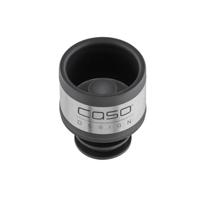 Caso Design wine stopper, stainless steel, black, insulated, bottle closure, wine