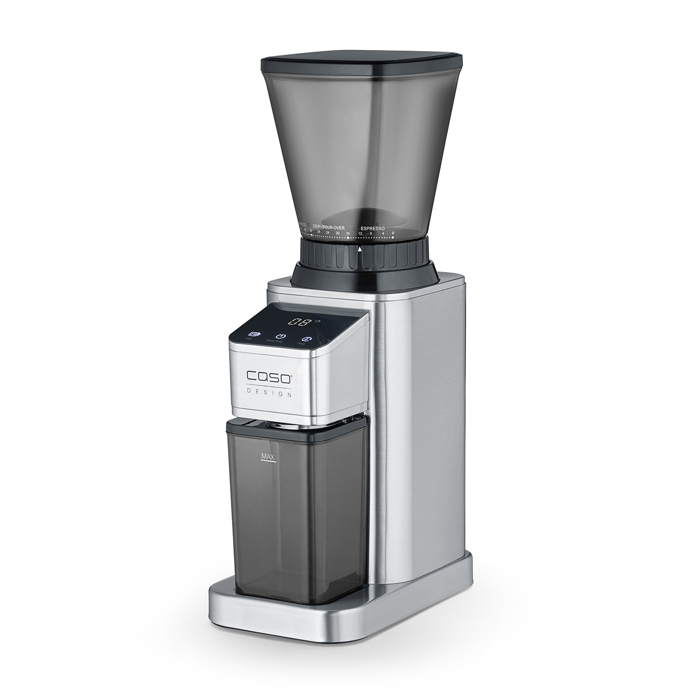 Kaffeemühle, Edelstahl, digital, Mahlgrad, Kaffeebohnen, Design, Espresso, Filterkaffee, Mahlwerk