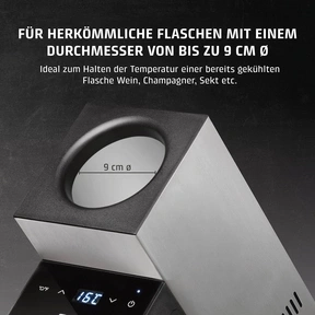 WineCase Deluxe Inox Refroidisseur à vin design pour une bouteille