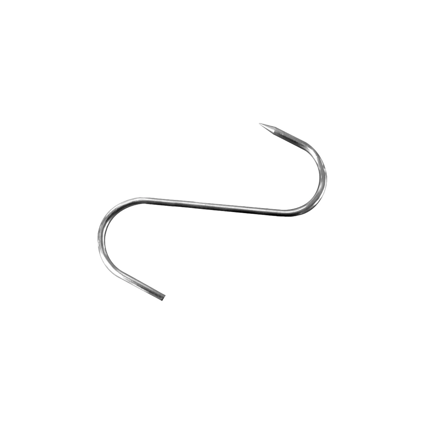 S-shaped metal hook isolated on a white background