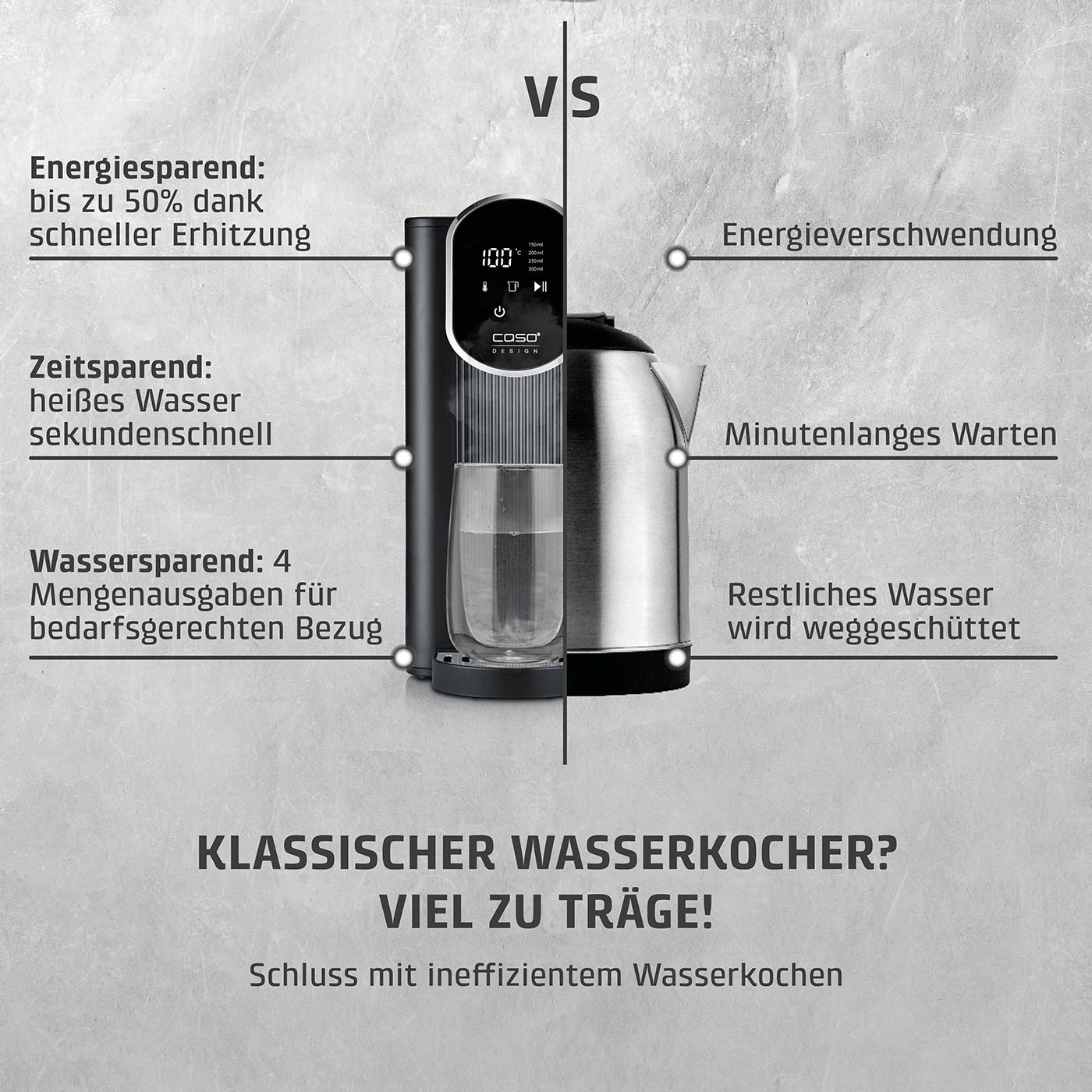 Comparaison entre un distributeur d'eau moderne et une bouilloire classique.