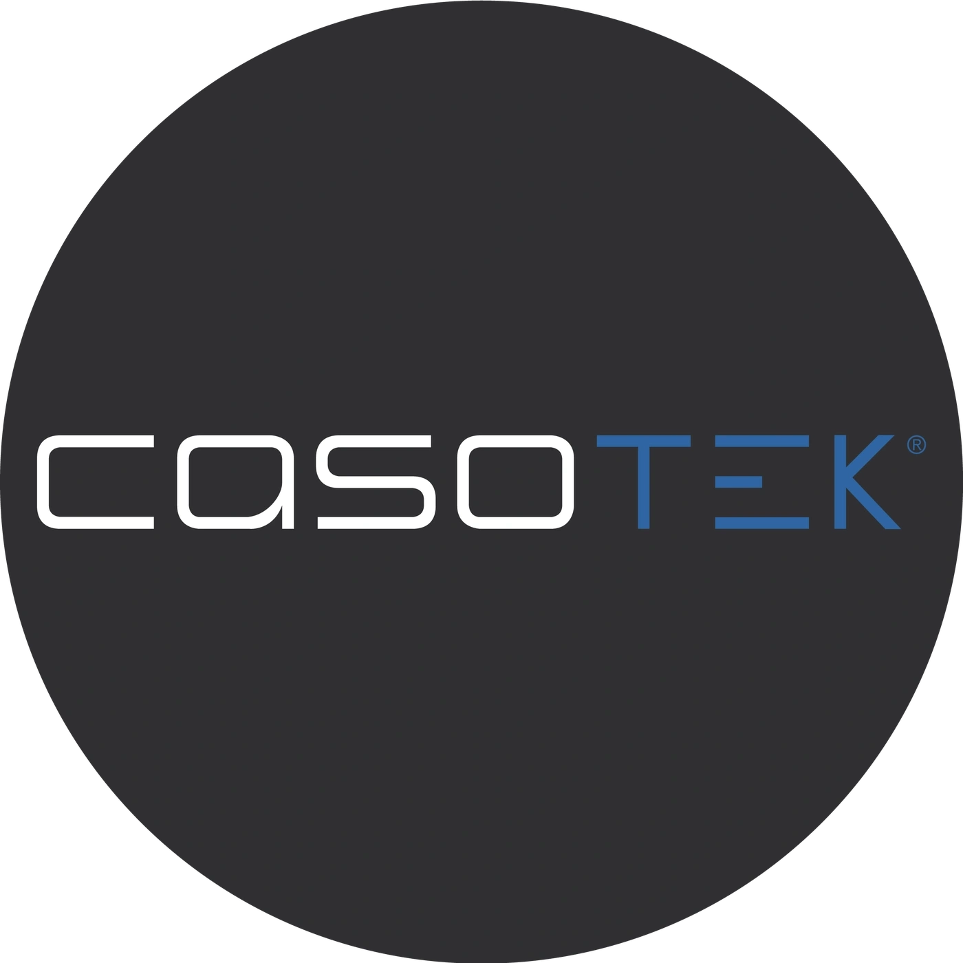 Logo von Casotek auf einem dunklen Hintergrund in einem Kreis