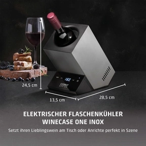 CASO WineCase One Inox Refroidisseur à vin design pour une bouteille