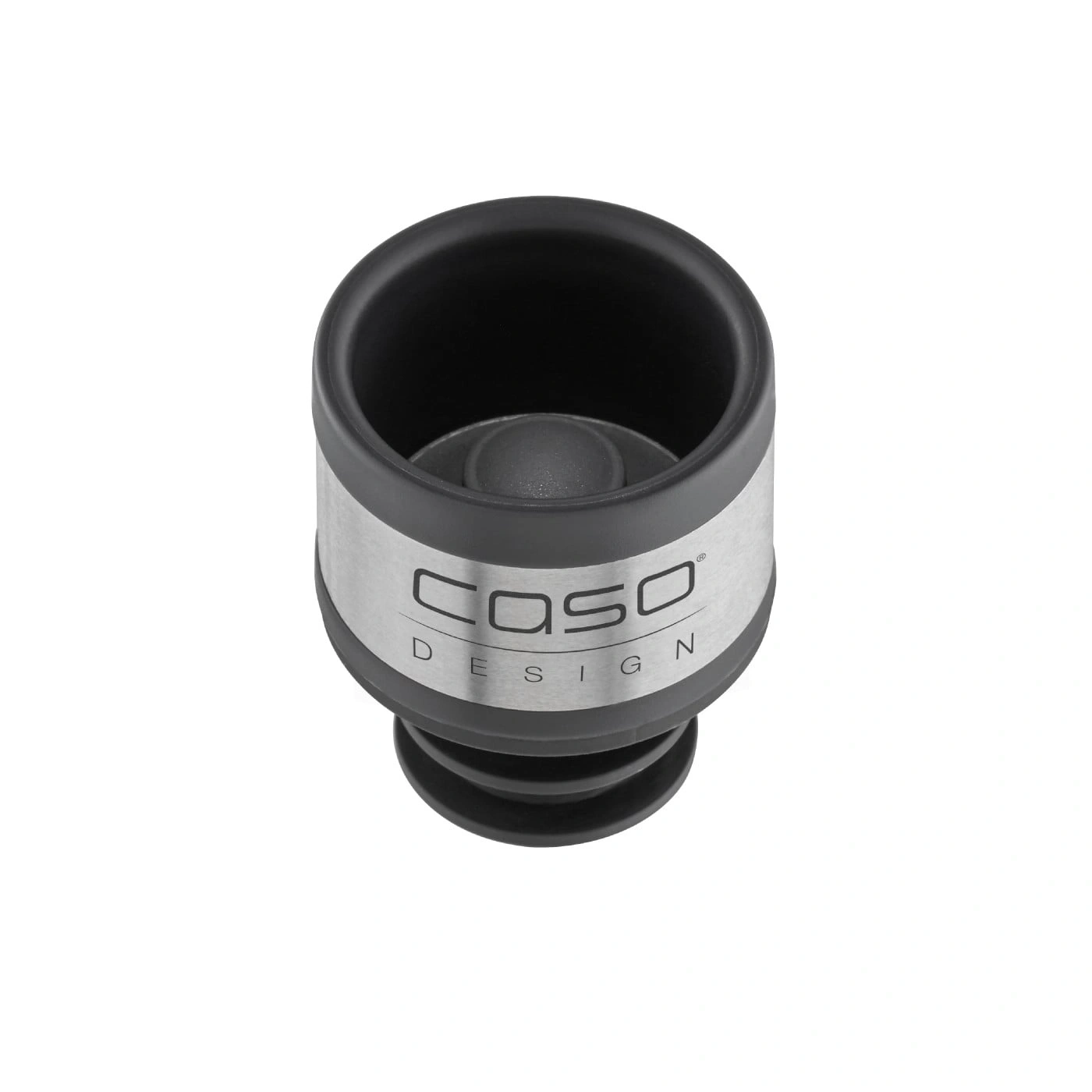 Caso Design wine stopper, stainless steel, black, insulated, bottle closure, wine