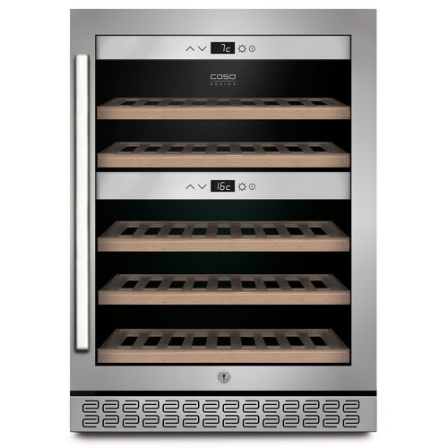 CASO WineChef Pro 40 Weinkühlschrank mit Kompressortechnik | Für bis zu 40 Flaschen | 2 Temperaturzonen