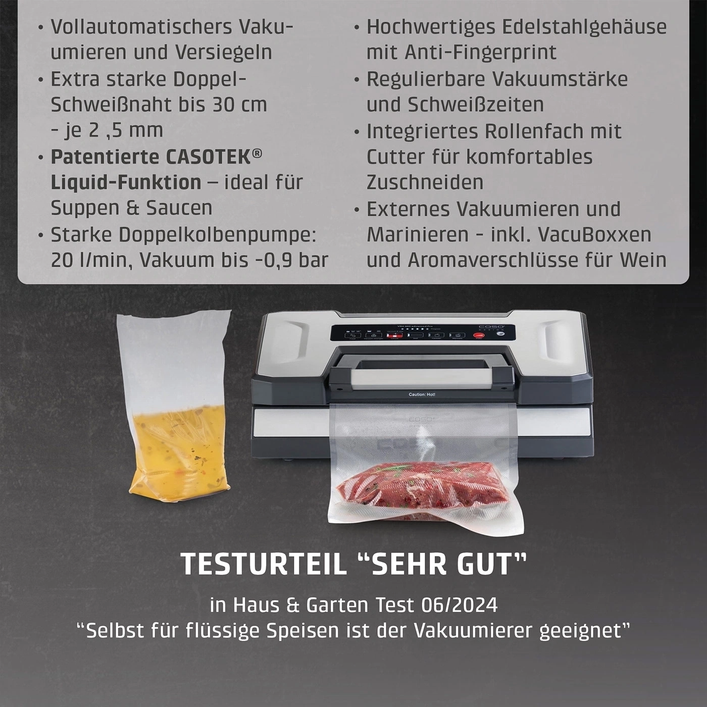 VRH 800 advanced Pro Vakuumiergerät mit extra Zubehör