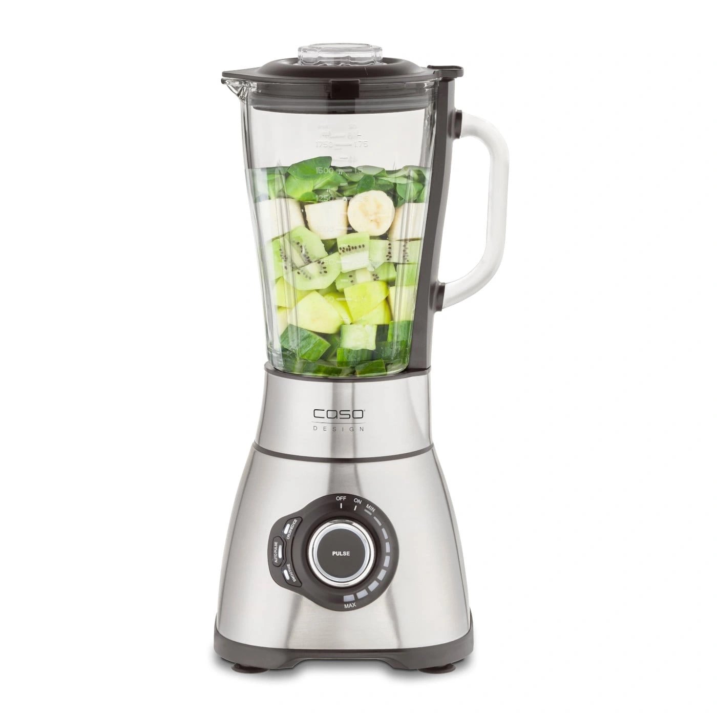 Blender with fruits and vegetables, stainless steel, Caso Design, smoothie preparation