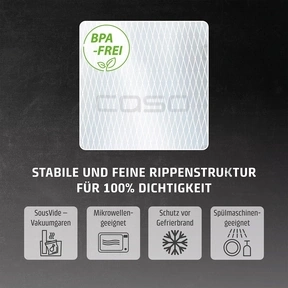 CASO Professional stand-up bag set, 25 pcs Structured bag for vacuum sealing