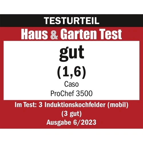 CASO ProChef 2400 für den professionellen Gebrauch Mobiles Einzelinduktionskochfeld mit T13 Stecker