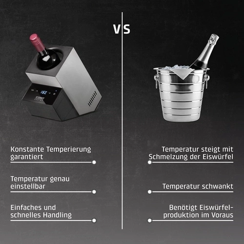 WineCase Deluxe Inox Refroidisseur à vin design pour une bouteille