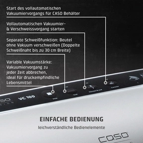Scelleuse sous vide avec commandes et fonctions simples