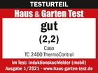 Résultat du test Haus & Garten Test bon (2,2) Caso TC 2400 ThermoControl plaques à induction