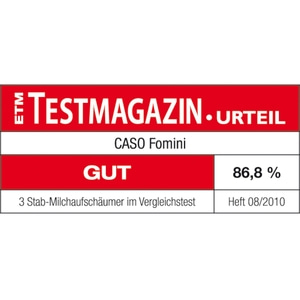 Verdict du magazine de test pour Caso Fomini, note: BON, 86,8%, numéro 08/2010