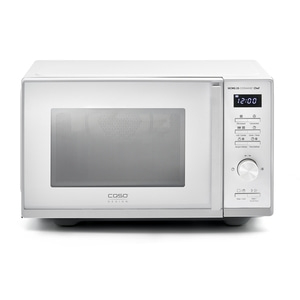 Caso Design HCMG 25 Ceramic Chef microwave with clock and control panel.
